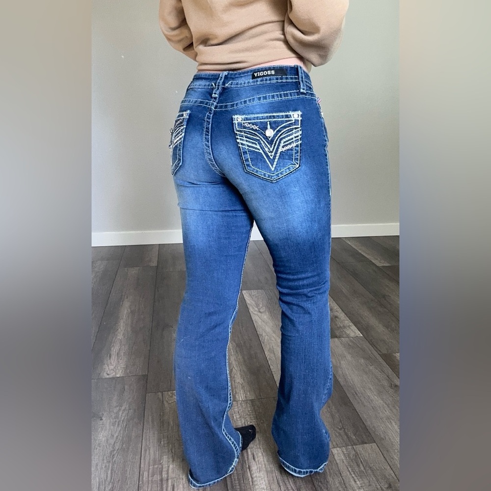 Vigoss Bootcut Jeans Heritage Fit Dark Denim Women’s Size 6 Inseam 31
